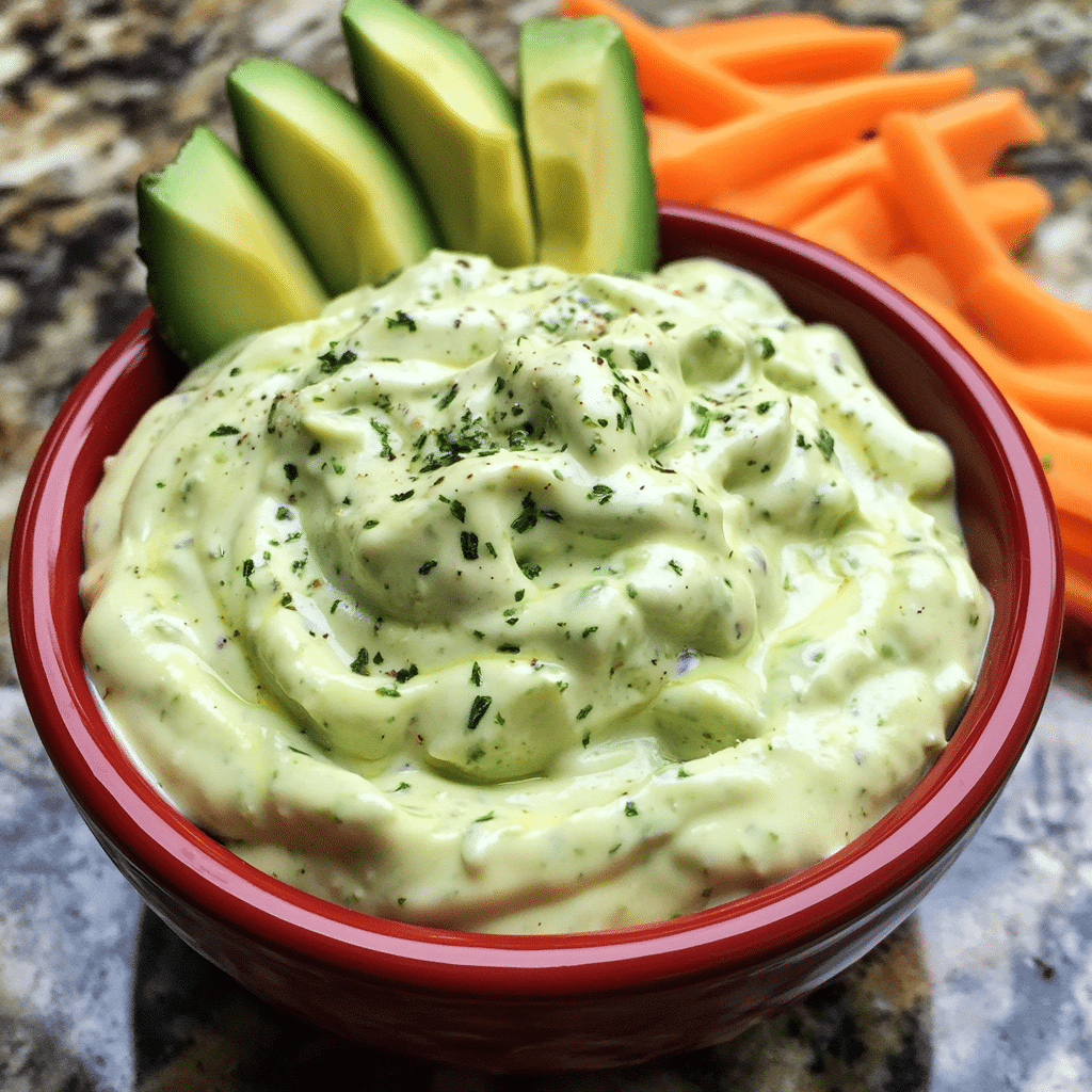 Avocado Ranch Dip with Greek Yogurt