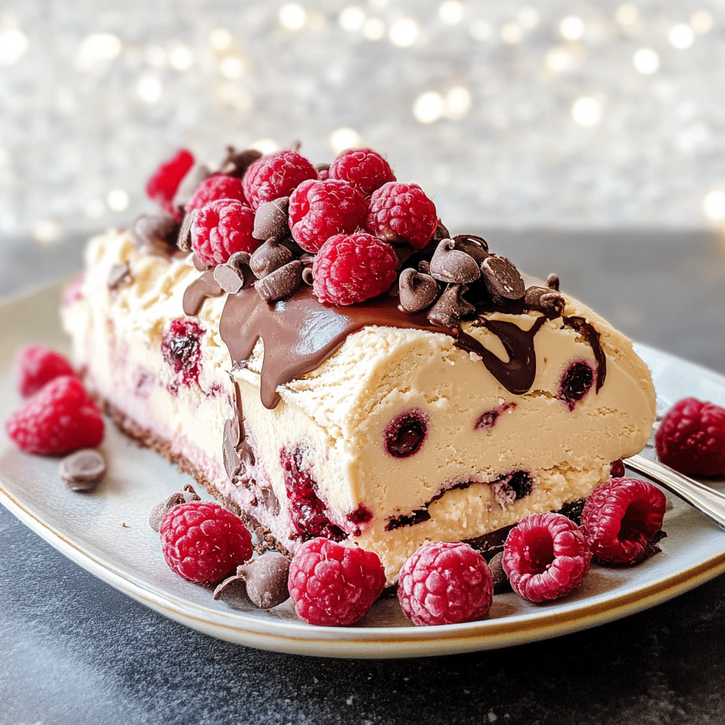 Raspberry Chocolate Semifreddo