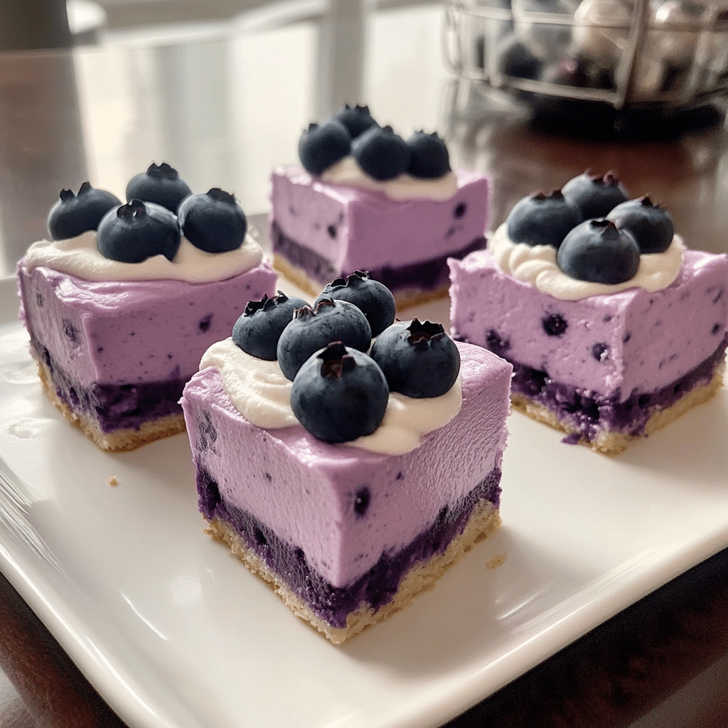 Blueberry Mousse Cheesecakes