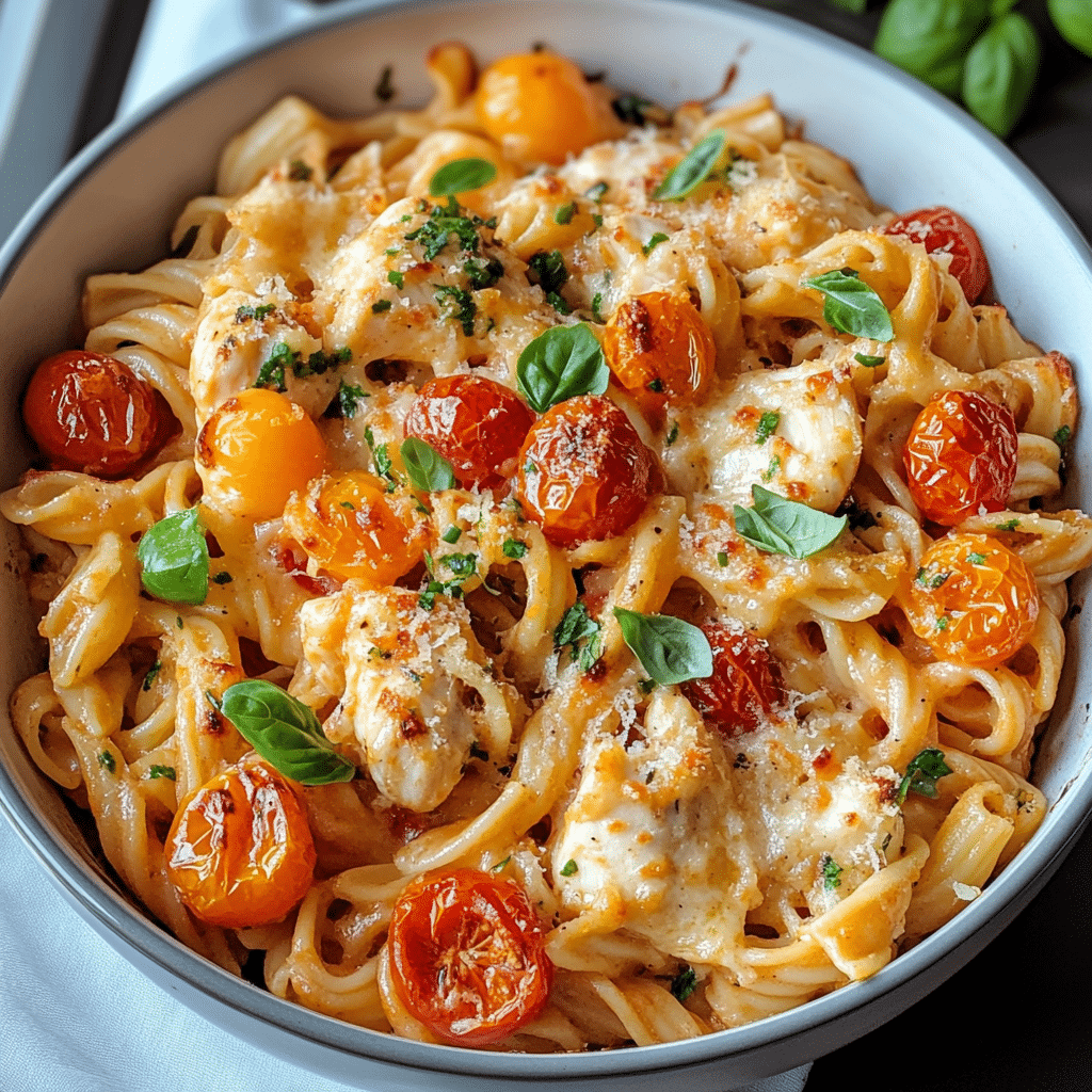 Chicken and Tomato Pasta Bake