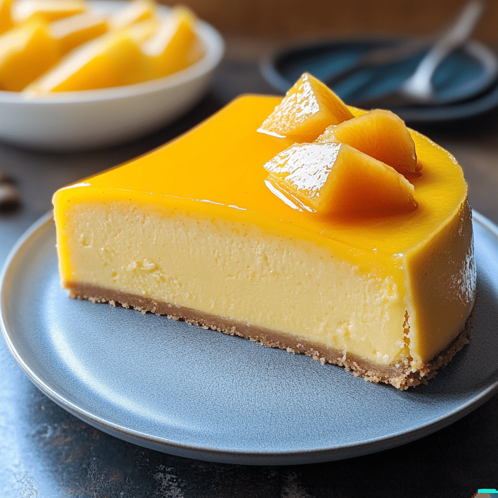 Mango Japanese Cheesecake